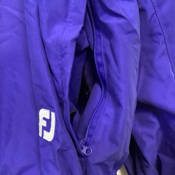 FootJoy Men’s XXL Purple V-Neck Long Sleeve Pullover Golf Windbreaker Pockets - Picture 9 of 11